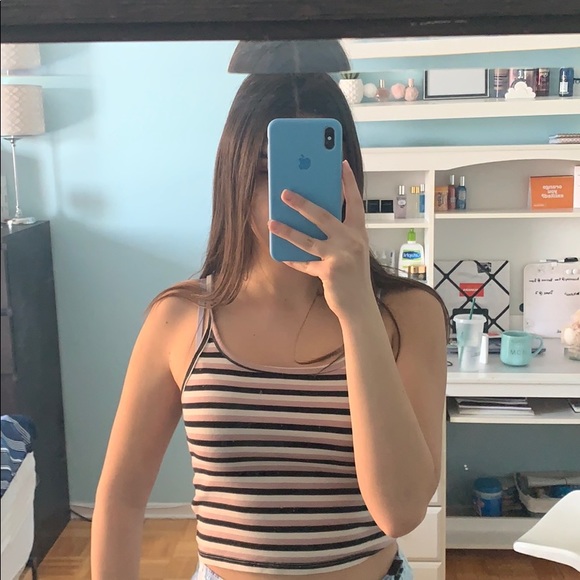 Forever 21 stripped cropped halter top - Picture 2 of 3